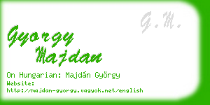 gyorgy majdan business card