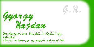 gyorgy majdan business card